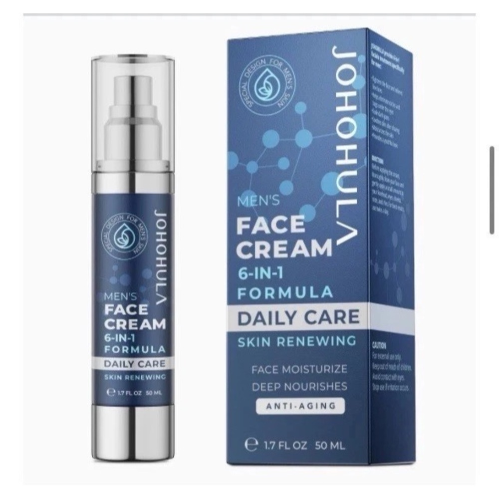 Johohula Mens Face Cream Skin Renewal Anti Aging Nourish Moisturizing 1.7Oz New.